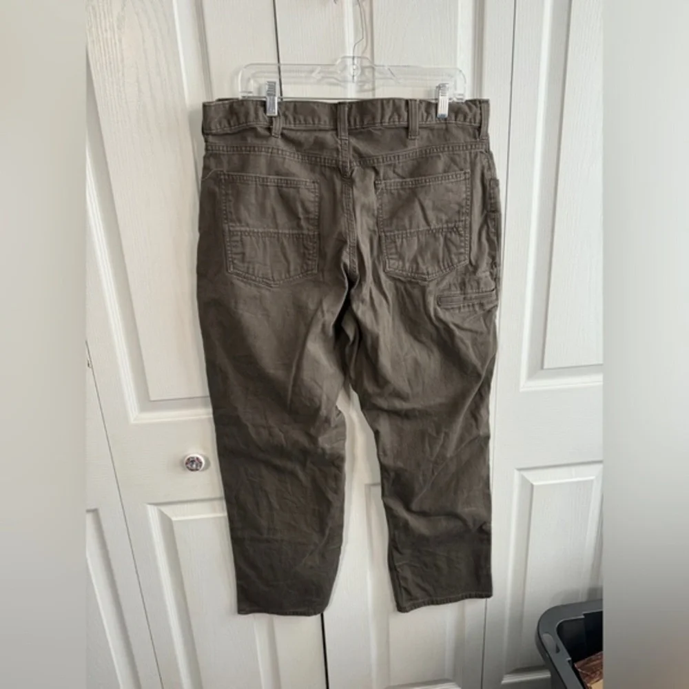 Carhartt Relaxed Fit Distressed Brown Carpenter Jeans Men's 38 X 30 Grunge Stain
